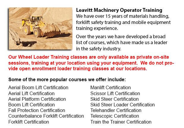 Wheel Loader Operator Training Goodyear